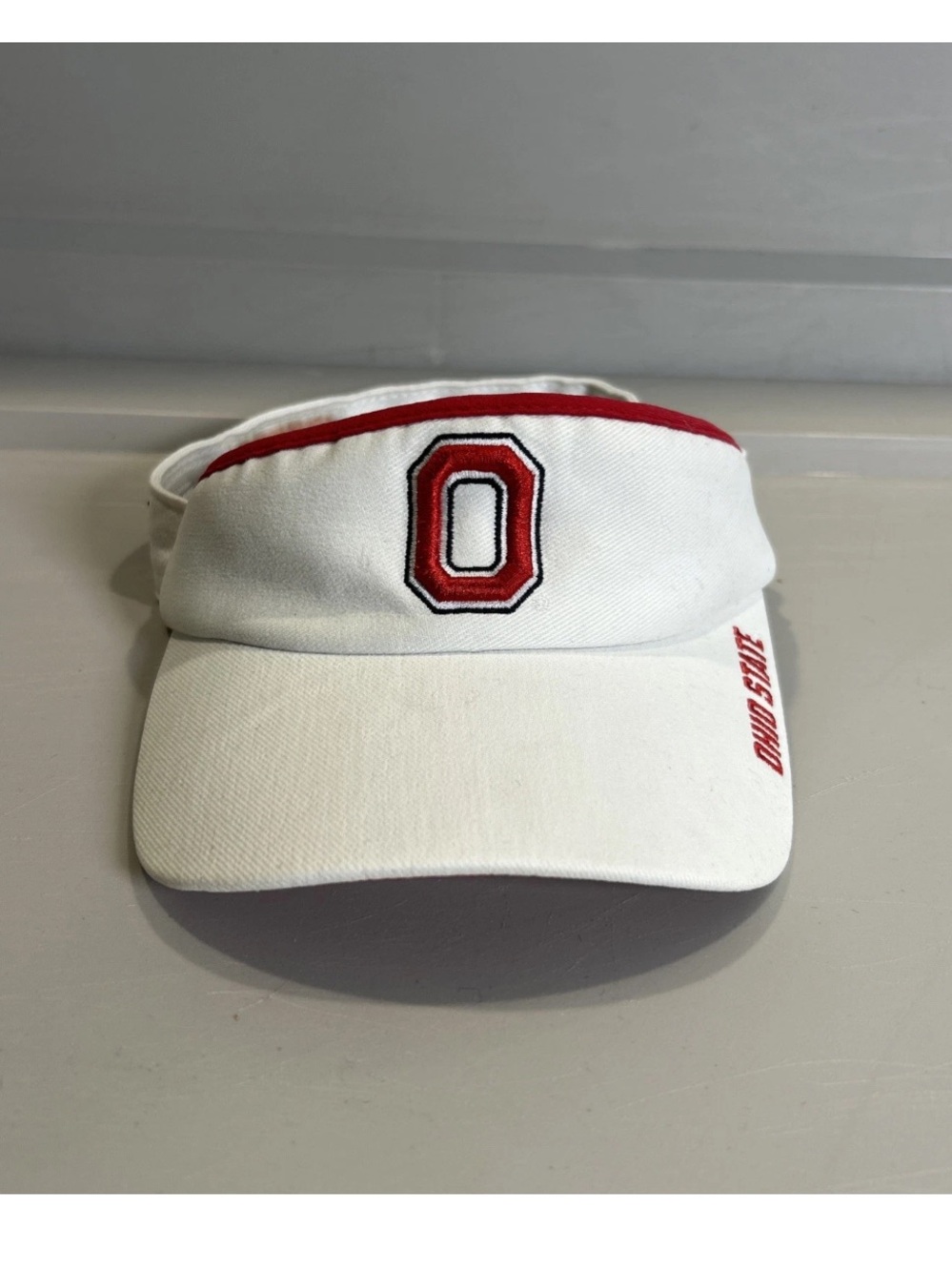 Nike Ohio State OSU Buckeyes On Field White Visor Hat Team Nike OS Flex Fit